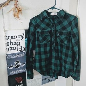 Forest Green Plaid Shirt